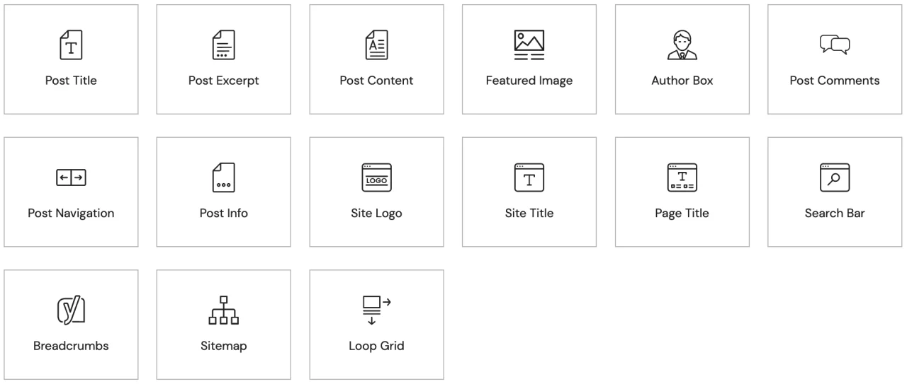 Thema elementen in Elementor Pro